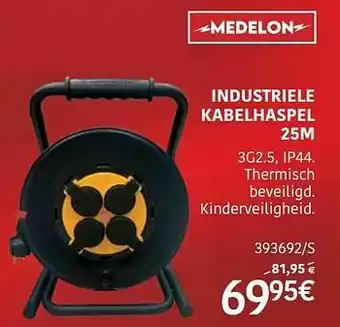 Industriele kabelhaspel