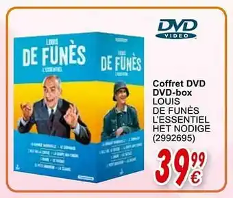 Cora Coffret dvd dvd-box louis de funès l’essentiel het nodige aanbieding