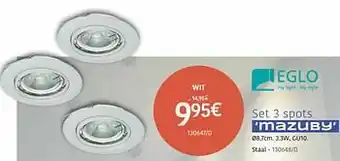 HandyHome Set 3 spots mazuby wit aanbieding