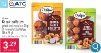 ALDI DÉLIFIN Gehaktballetjes 400g/450g aanbieding