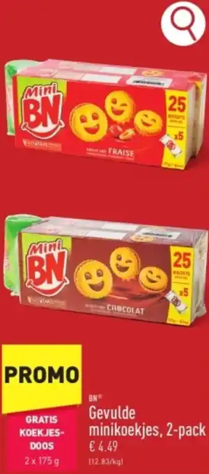 ALDI BN Gevulde minikoekjes, 2 x 175g aanbieding