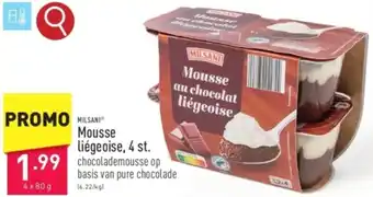 ALDI MILSANI Mousse liégeoise, 4 x 80g aanbieding