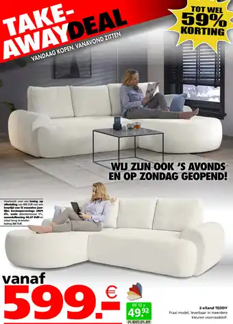 Seats and Sofas 2-eiland TEDDY aanbieding