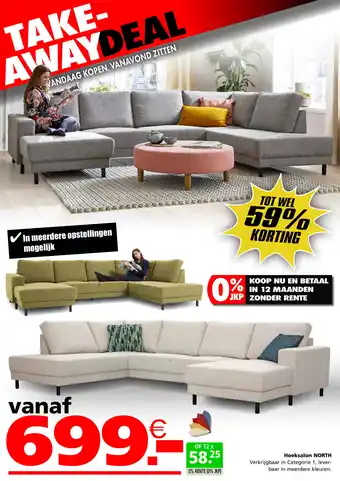 Seats and Sofas Hoeksalon NORTH aanbieding