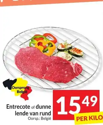 Intermarché Entrecote of dunne lende van rund aanbieding