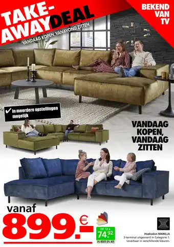 Seats and Sofas Hoeksalon Manilla aanbieding