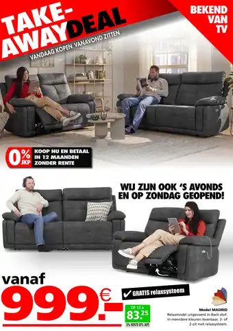 Seats and Sofas Model Madrid aanbieding