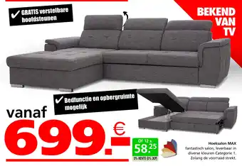 Seats and Sofas Hoeksalon Max aanbieding