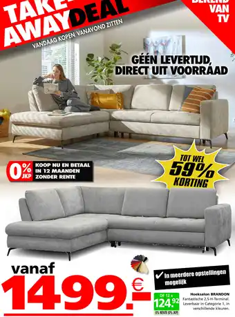 Seats and Sofas Hoeksalon Brandon aanbieding