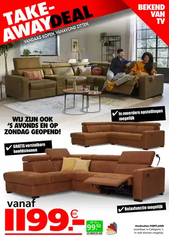 Seats and Sofas Hoeksalon Portland aanbieding