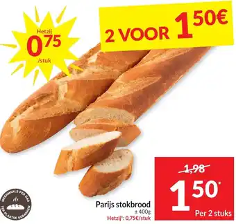 Intermarché Parijs stokbrood 400g aanbieding