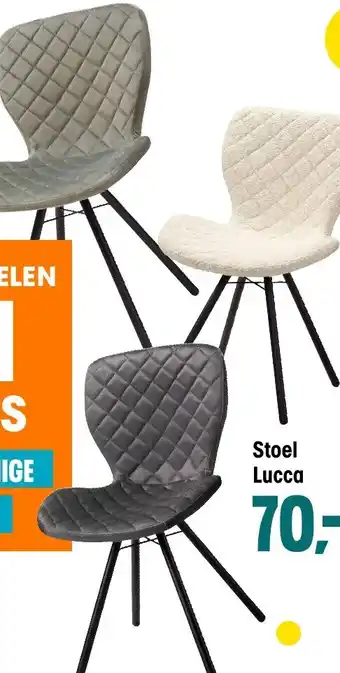 Kwantum Stoel Lucca aanbieding