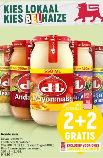 Delhaize Koude saus aanbieding