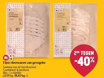 Delhaize Fijne vleeswaren van gevogelte aanbieding