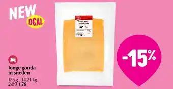 Delhaize Jonge gouda in sneden aanbieding