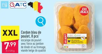 ALDI Cordon bleu de poulet, 8 x 125g aanbieding