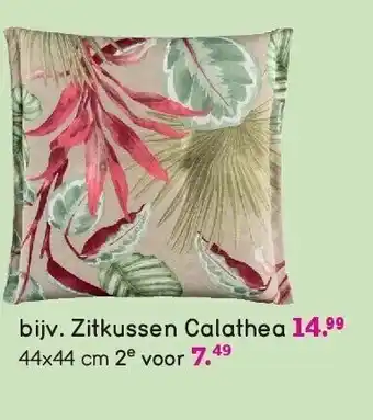 Leen Bakker Zitkussen Calathea aanbieding