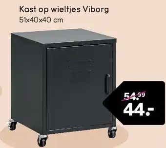 Leen Bakker Kast op wieltjes Viborg aanbieding