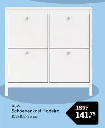 Leen Bakker Schoenenkast Madeira aanbieding