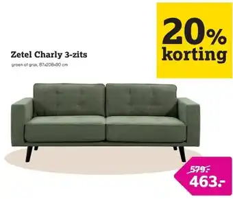 Leen Bakker Zetel Charly 3-zits aanbieding