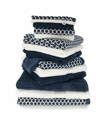 HEMA HEMA Handdoek - Zware Kwaliteit - Gestipt Denim (denim) aanbieding