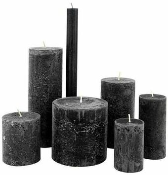 HEMA HEMA Rustieke Kaarsen Antraciet (antraciet) aanbieding