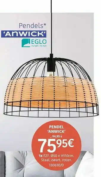 HandyHome Pendel anwick aanbieding