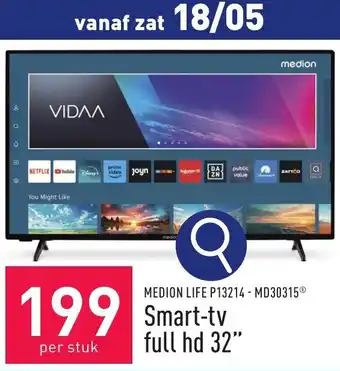 ALDI MEDION LIFE P13214 - MD30315 Smart-tv full hd 32" aanbieding