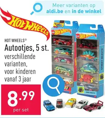 ALDI HOT WHEELS Autootjes, 5 st. aanbieding