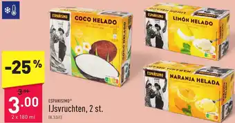 ALDI ESPANISIMO IJsvruchten, 2 x 180ml aanbieding