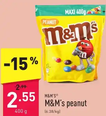 ALDI M&M's peanut 400g aanbieding