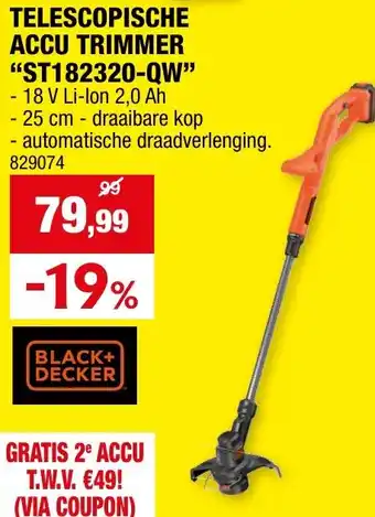 Hubo TELESCOPISCHE ACCU TRIMMER ST182320-QW aanbieding