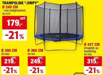 Hubo TRAMPOLINE JIMPY 240 cm aanbieding