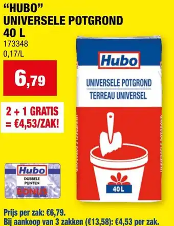 Hubo UNIVERSELE POTGROND 40L aanbieding