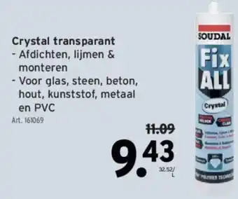 GAMMA Crystal transparant aanbieding