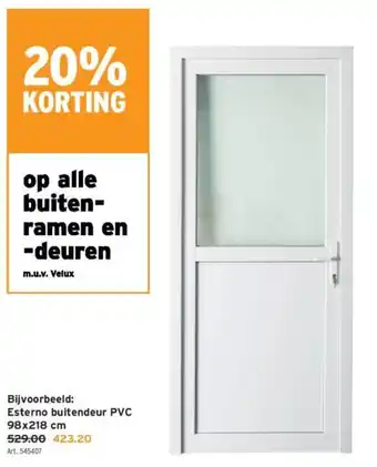 GAMMA Esterno buitendeur PVC 98x218 cm aanbieding