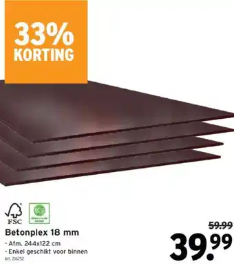 GAMMA Betonplex 18 mm aanbieding