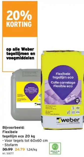 GAMMA Flexibele tegellijm eco 20 kg aanbieding