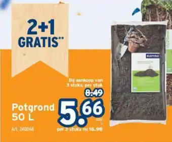 GAMMA Potgrond 50 L aanbieding