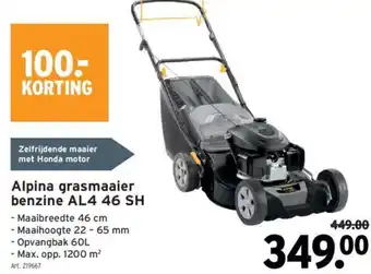 GAMMA Alpina grasmaaier benzine AL4 46 SH aanbieding