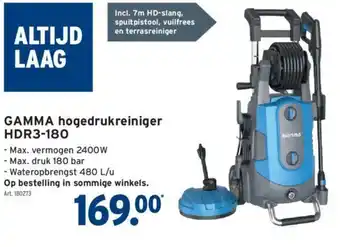 GAMMA hogedrukreiniger HDR3-180 aanbieding