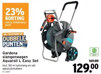 GAMMA Gardena slangenwagen Aquaroll L Easy Set aanbieding