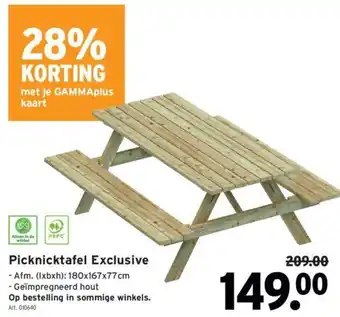 GAMMA Picknicktafel Exclusive aanbieding