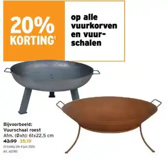 GAMMA Vuurschaal roest aanbieding