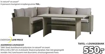 Jysk AGERMOSE LOUNGESET aanbieding