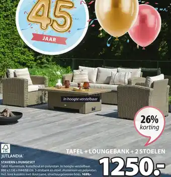 Jysk JUTLANDIA STAVERN LOUNGESET aanbieding