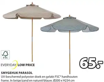 Jysk SMYGEHUK PARASOL aanbieding