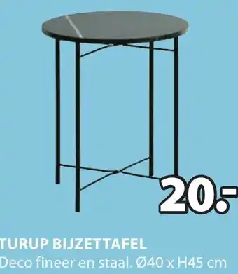 Jysk TURUP BIJZETTAFEL aanbieding