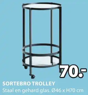 Jysk SORTEBRO TROLLEY aanbieding