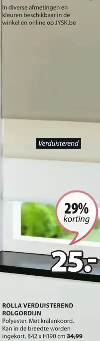 Jysk ROLLA VERDUISTEREND ROLGORDIJN aanbieding